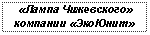 «Лампа Чижевского» компании «ЭкоЮнит» 